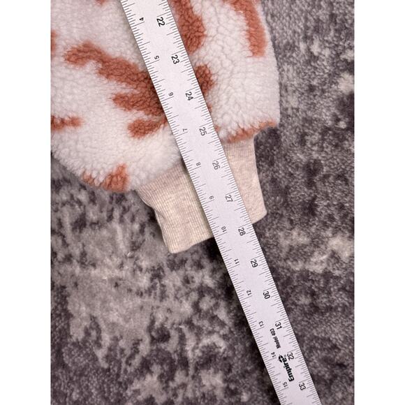 Free People Jacket Large Womens Canyon Moon Sherpa Chunky Fur Floral Zip Hoodie - Picture 5 of 8